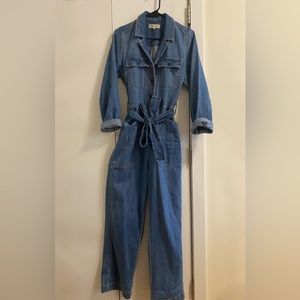 Denim Madewell Coverall w/belt. Size: M